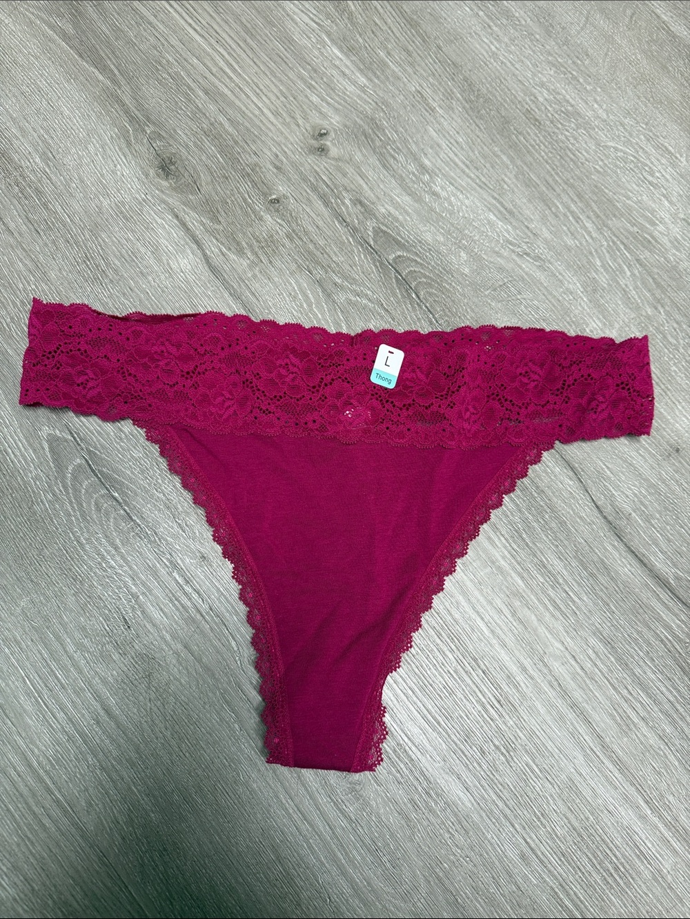 Maurice’s Lace Waistband Thong - Berry Pink NWT